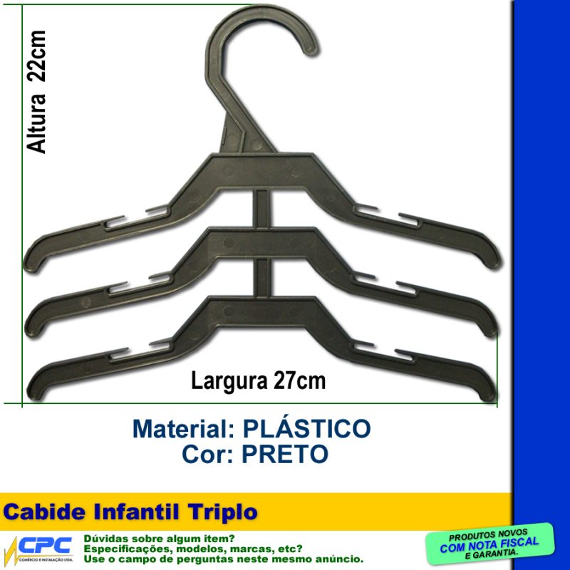 Cabide Infantil Conjunto Triplo Kit Com 5 Unidades - Image 2