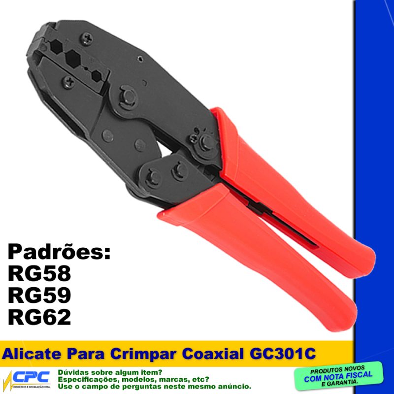 Alicate de Crimpar Coaxial RG58 RG59 RG62 - Image 2