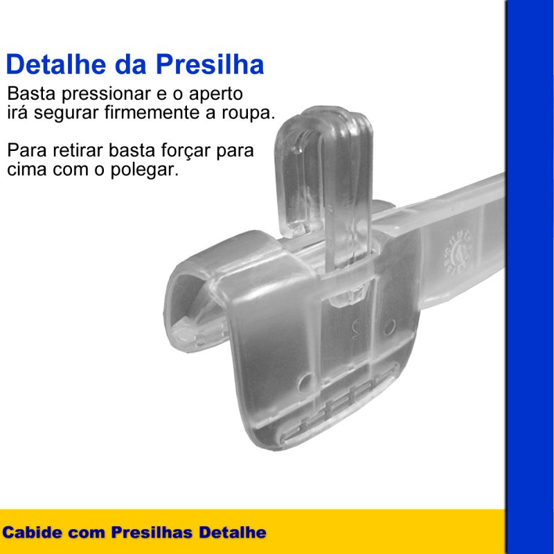 Cabide com Presilhas 25cm Médio Kit 25 Unidades - Image 2