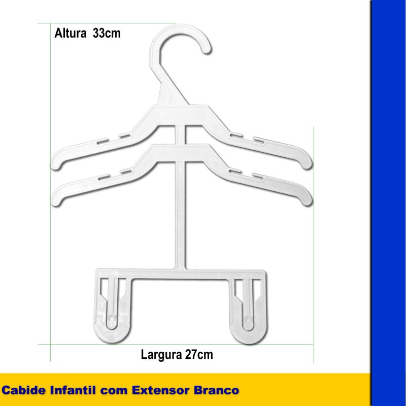 Cabide Infantil Conjunto Duplo Com Extensor Kit 5 Unid - Image 2