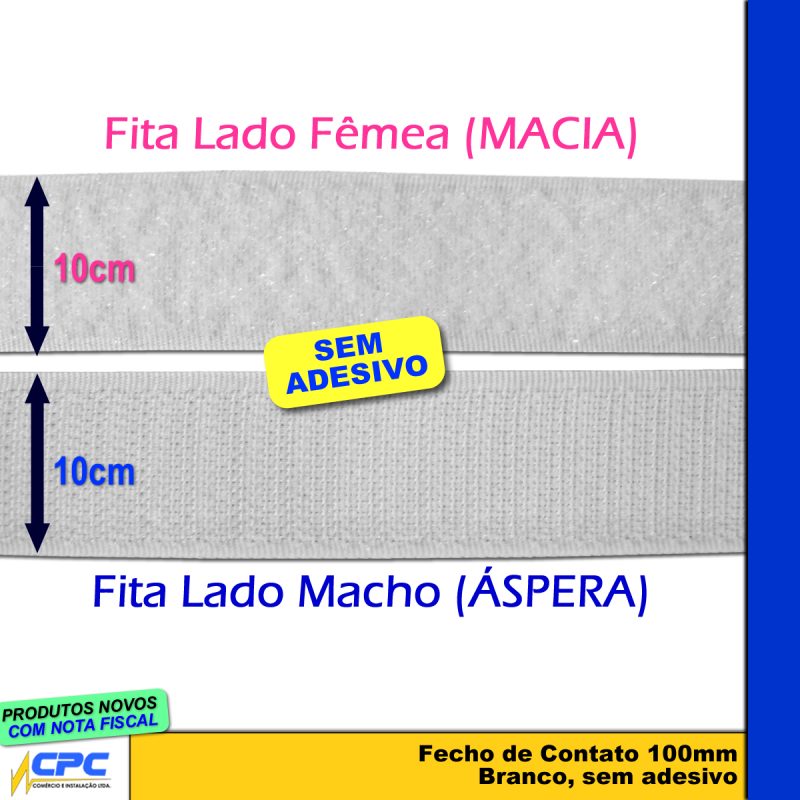 Fecho de Contato 100mm x 25m Par Macho Fêmea - Image 3