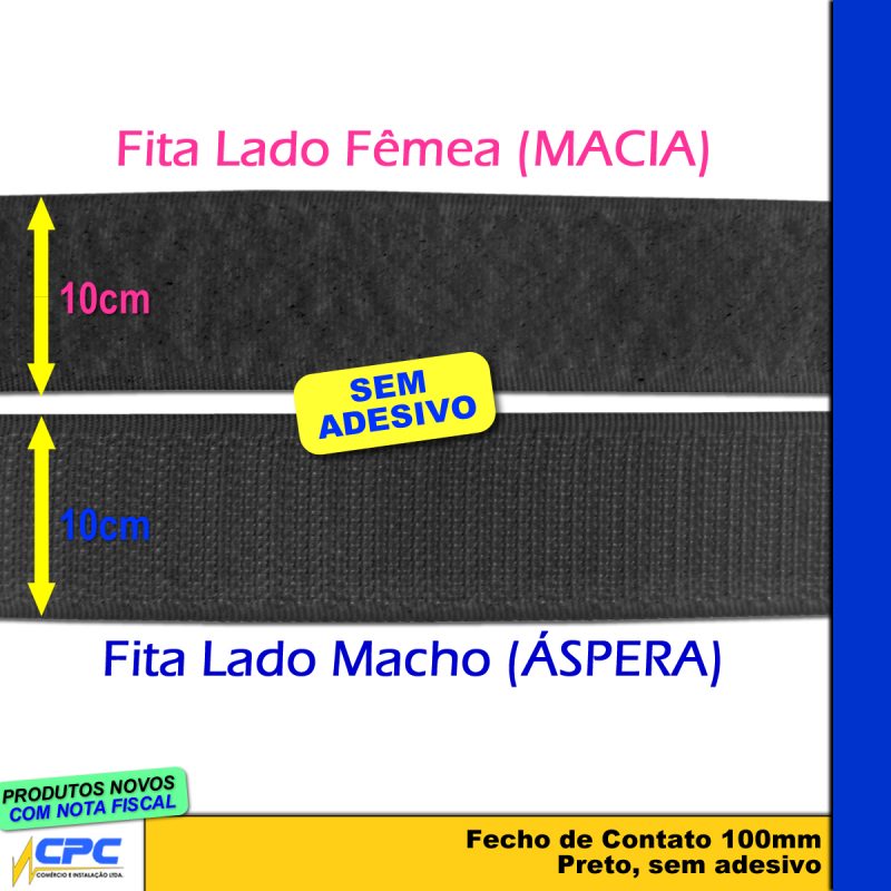 Fecho de Contato 100mm x 25m Par Macho Fêmea - Image 2