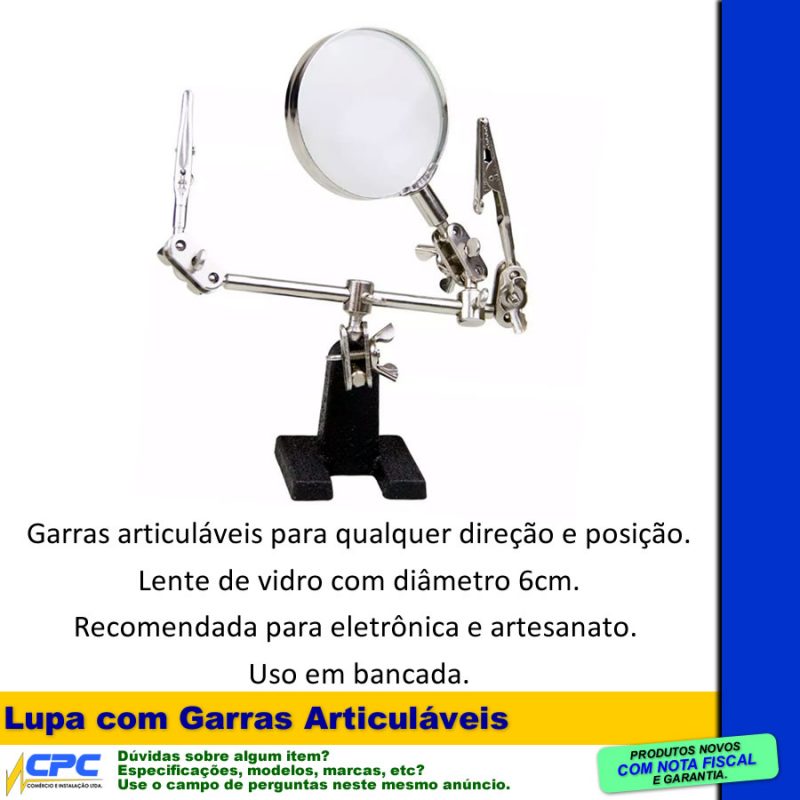 Lupa de Mesa com Garras Articuláveis Tozz - Imagem 2